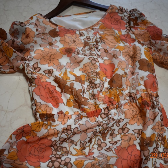 Tulle Short Sleeve Dress - Picture 4 of 5